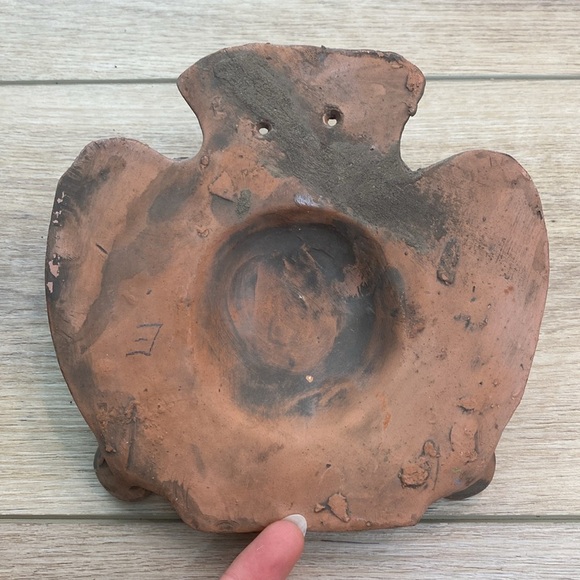 Traditional Three Faces Terracotta Decorative‎ Mask - Picture 3 of 5